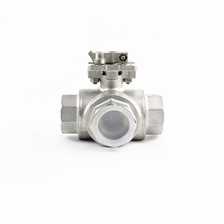 3 Way Thread Connection Stainless Steel Ball Valve