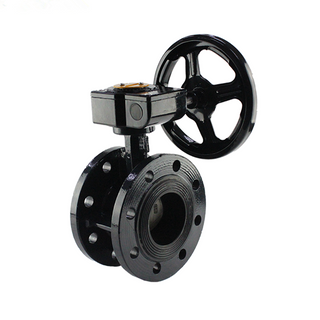 Double Flanged Butterfly Valve Gear Worm Operated with Carbon Steel