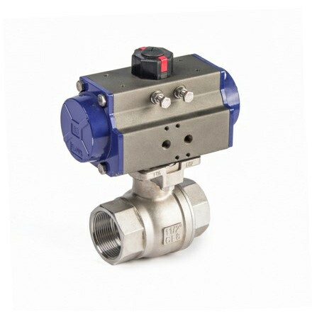 Katup bola utas aktuator pneumatik 2-piece