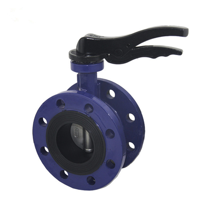 Lever Operated Double Flange WCB Body Butterfly Valve