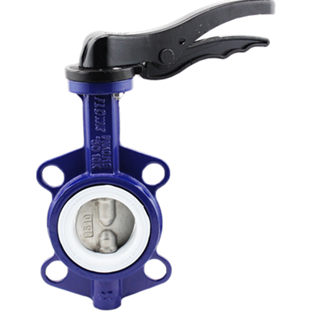 Manual Operated Ductile Iron PTFE Seat Wafer Butterfly Valve