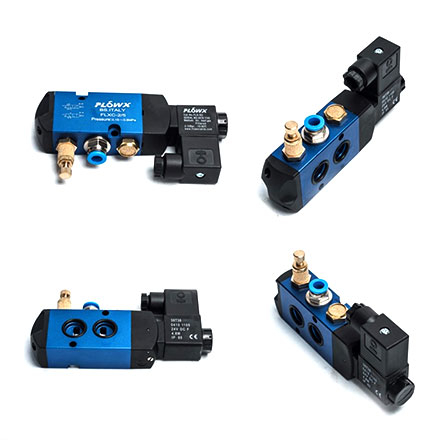 Katup solenoid yang dipasang pada tabung